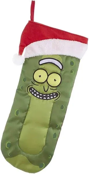 Kurt Adler Rick and Morty Pickle Rick Santa Hat Stocking