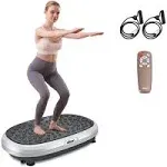 EILISON Fitmax Km-818 3D Vibration Plate Exercise Machine with Loop Bands - Full Body Vibration Platform Machines for Home Fitness- Silver