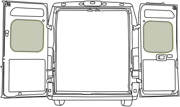 VanEssentials Ram ProMaster Rear Door Storage Panels