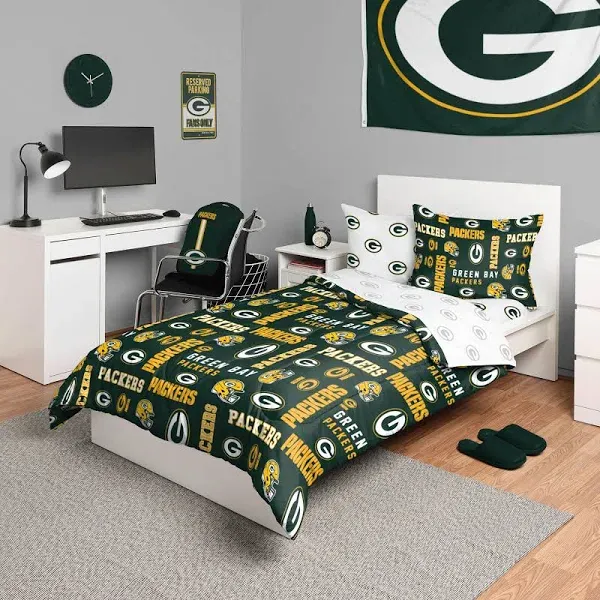 FOCO NFL Team Logo Bed in a Bag Comforter Sheets Pillow Cases Bedding 5-Piece