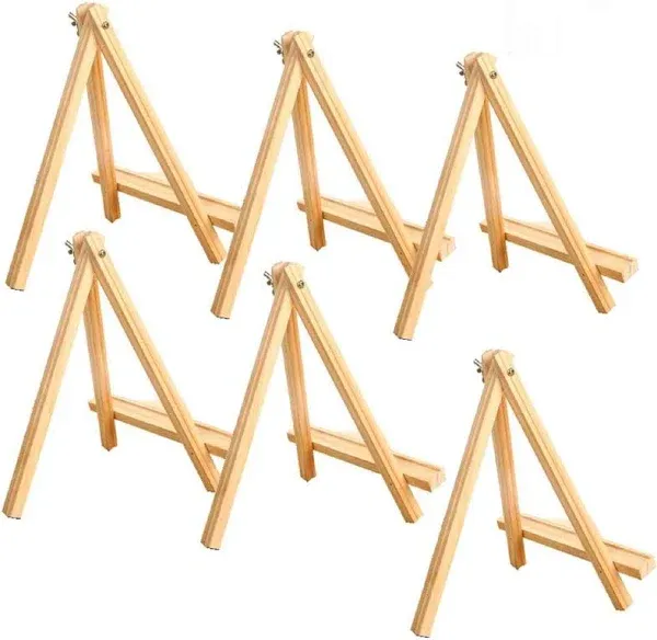 ANDES 9.4 Inches Tall Wood Easels Set of Tabletop Display Easels