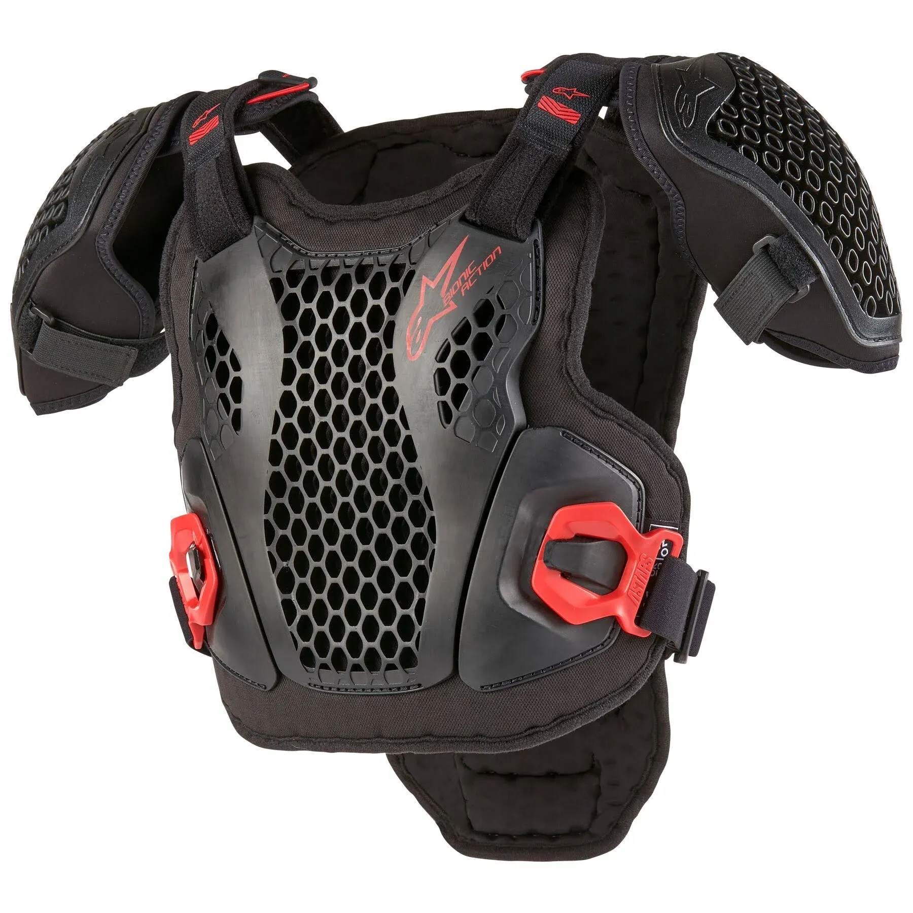 Alpinestars Youth Bionic Action Chest Protector Black Red, Size: S/M