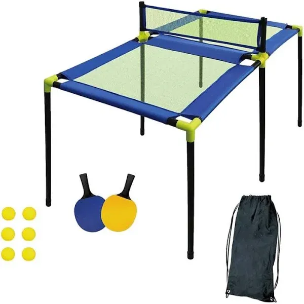 Anywhere Sports Portable Trampoline Ping Pong Table Tennis Game