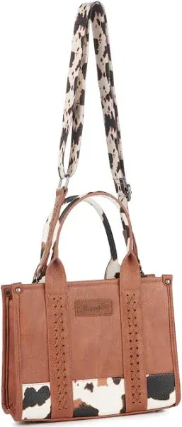 Wrangler Women's Cow Print Crossbody Bag with Concealed Carry