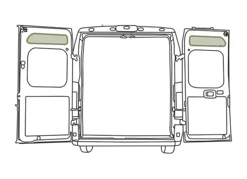 VanEssential Rear Door MIDDLE Storage Panels (Pair) Designed for Ram Promaster High Roof (Van Years 2014 to Current Model)