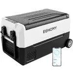 EUHOMY 12 Volt Refrigerator, 37QT(35L) 12V Fridge, Electric Cooler 12/24V DC 120-240V AC -4°F~68°F, 12V Freezer Removable Divider, Car Fridge for