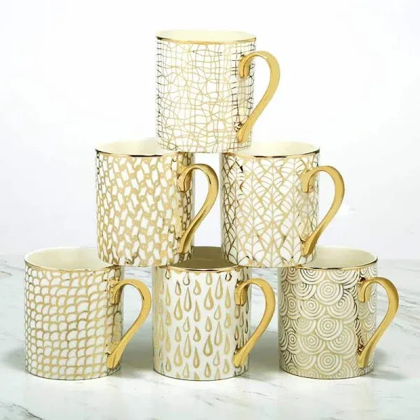 Certified International Mosaic Mugs Set of 6