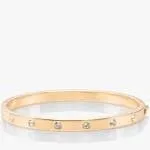 Kate Spade Set in Stone Hinged Bangle - Gold