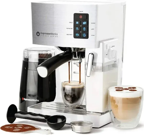 Espressoworks 19-Bar Espresso, Cappuccino and Latte Maker 10-piece Set