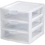 Sterilite 3 Drawer Clear Mini Unit 20738006