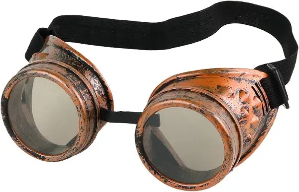 Skeleteen Steampunk Goggles Costume Accessories - Cyber Victorian Welding Glasses - 1 Piece