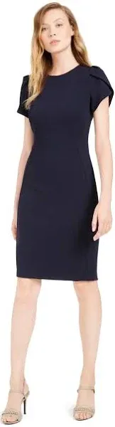 Calvin Klein Women's Tulip-Sleeve Sheath Dress