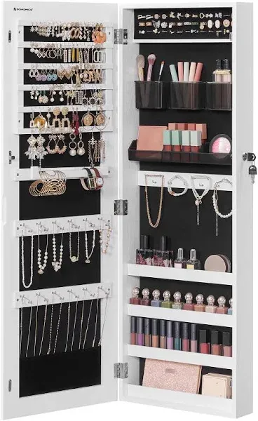 SONGMICS Mirror Jewelry Cabinet Armoire