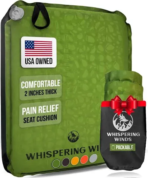 New Whispering Winds Air Inflatable Seat Cushion for Air Travel Stadium Hiking