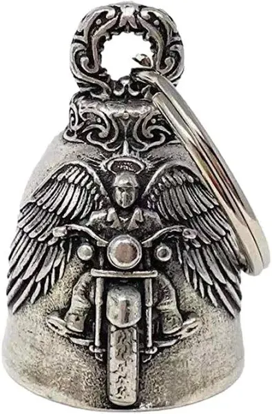 Bravo Bells - Motorcycle Angel Biker Bell Accessory or Key Chain for Luck On The Road - Made in The USA