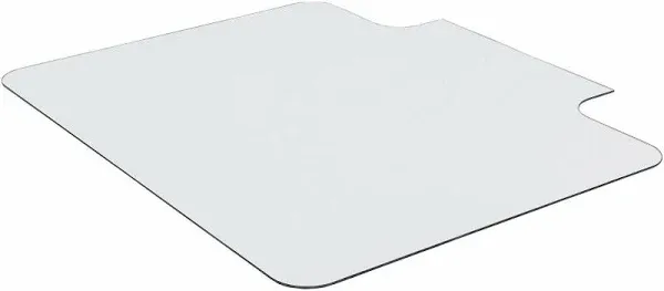 Lorell Glass Chairmat with Lip