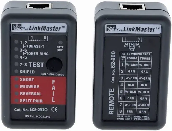 Ideal Industries Linkmaster UTP/STP Cable Tester