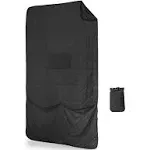 Layover Compact Travel Blanket | Insulated & Packable | Black | Gravel