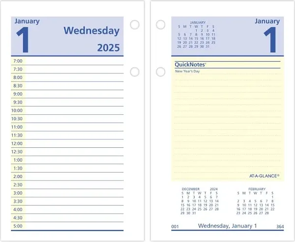 At-A-Glance QuickNotes Desk Calendar Refill