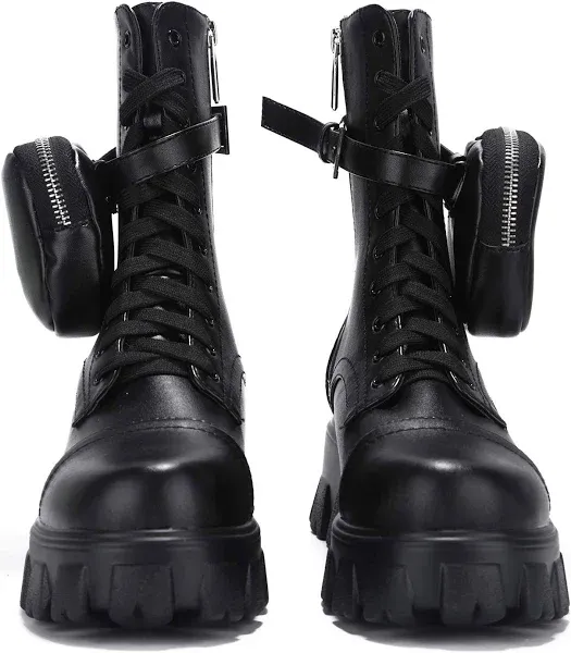 Cape Robbin MonaLisa Combat Boots for Women, Platform Boots