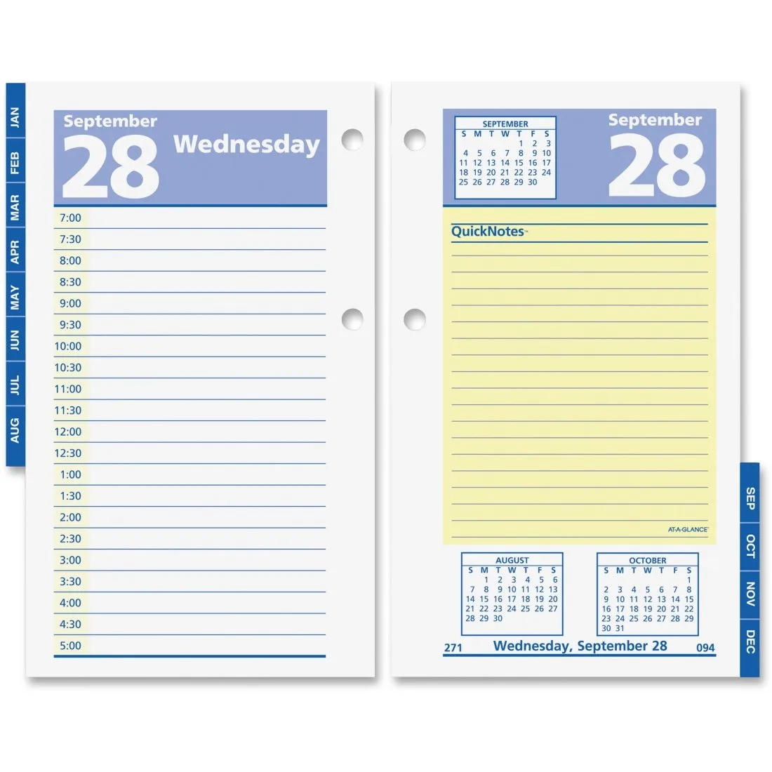 At-A-GLANCE QuickNotes Desk Calendar Refill