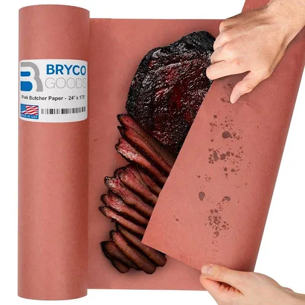 Bryco Goods Pink Kraft Butcher Paper Roll