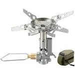 CAMPINGMOON Compact Foldable Stove w/Micro Regulator w/4Flex w/igniter XD-2F