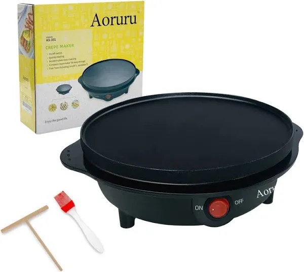 Aoruru 7-Inch Electric Crepe Maker and Pancake Pan