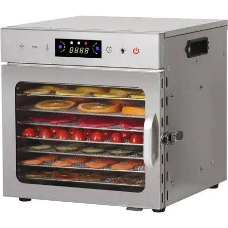 Food Dehydrator, Stainless Steel Trays Dehydrators for Food and Jerky