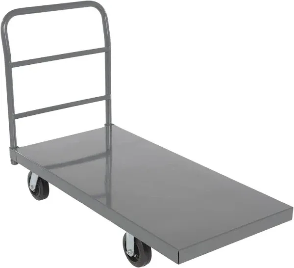 Vestil ECSPT-2448 Steel Platform Truck, Rubber Casters