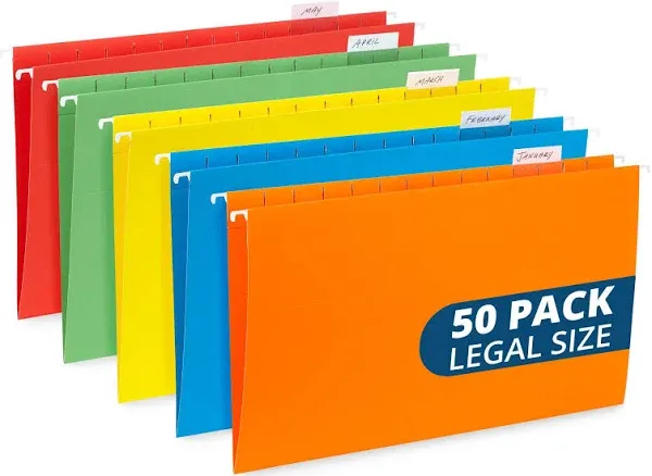 Blue Summit Supplies Legal Hanging File Folders