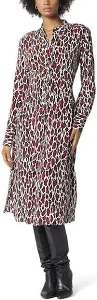 Equipment Women's Thea Silk Animal-Print Midi Dress