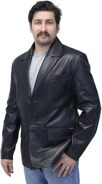 Men's Genuine Leather Blazer