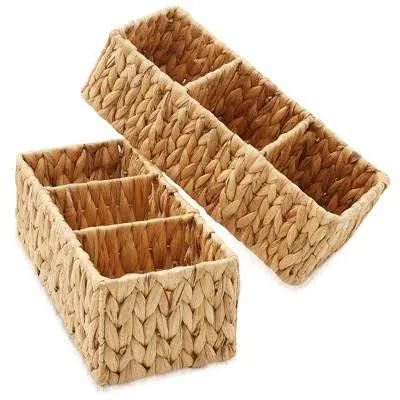 Casafield Set of 2 Water Hyacinth Storage Baskets