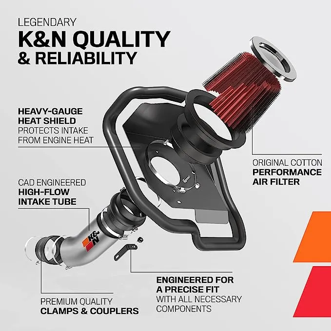 K&N Cold Air Intake Kit: High Performance, Guaranteed to Increase Horsepower: Fits 2014-2020 Chevy/GMC/Cadillac (Silverado 1500, Suburban, Tahoe, Sierra 1500, Yukon, Yukon Denali, Escalade) V8,63-3082