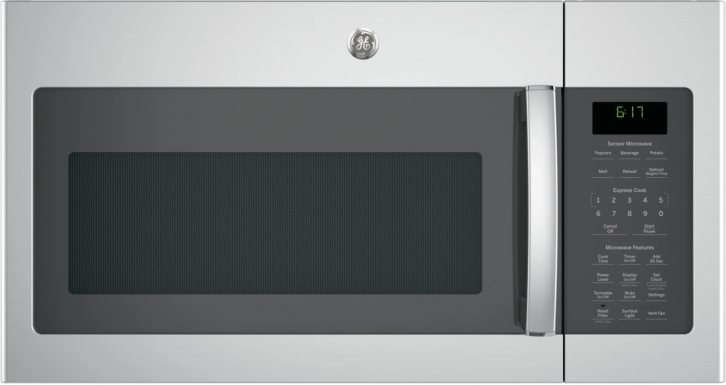 GE 1.7 Cu. Ft. Over-the-Range Fingerprint Resistant Microwave Oven, Stainless Steel