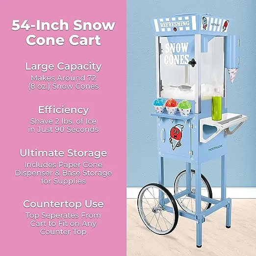 Nostalgia Vintage Snow Cone Cart