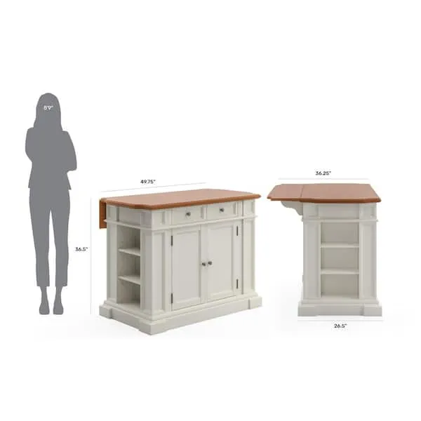 Homestyles Americana White Kitchen Island