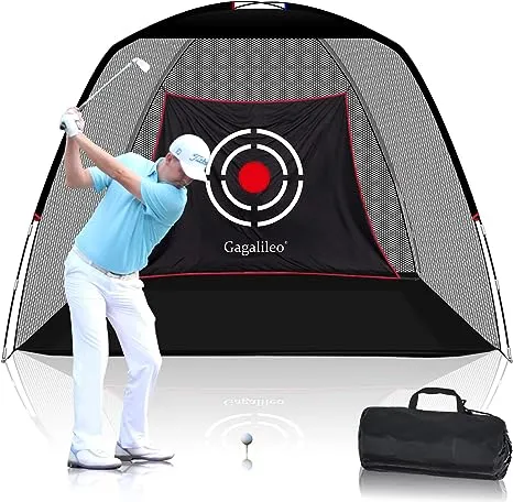 10X7&#039; Golf Practice Net Driving Hitting Portable Black Training Aids Barrier Net