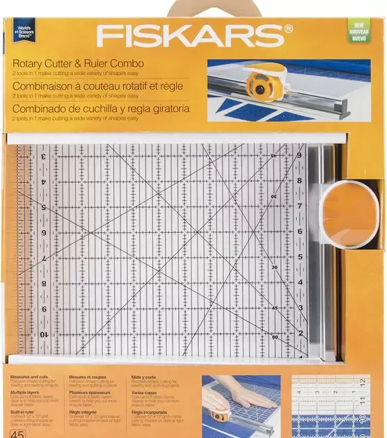 Fiskars Rotary Cutter and Ruler Combo (12" x 12")