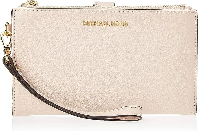 Michael Kors Double-Zip Leather Wristlet