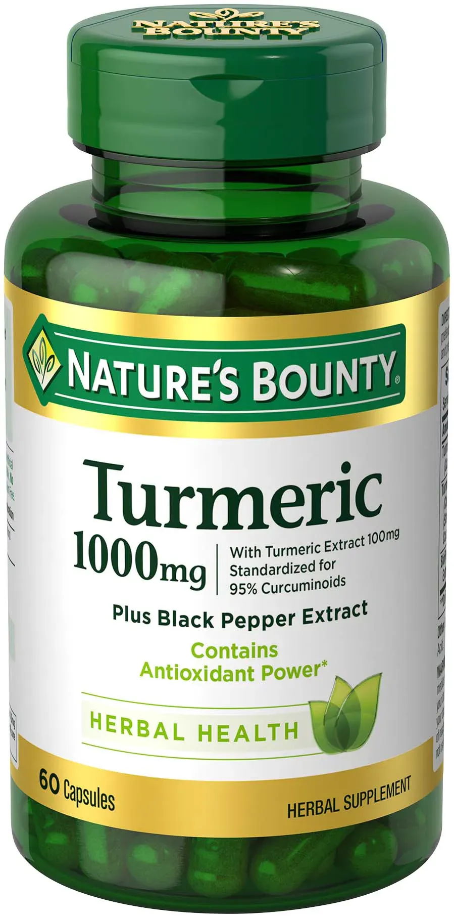 Nature's Bounty Extracto de cúrcuma y pimienta negra