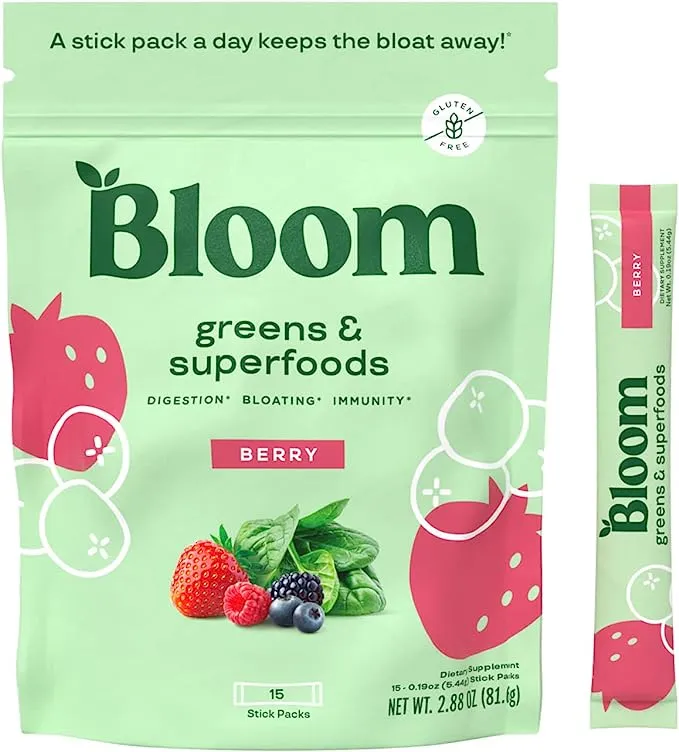 BLOOM NUTRITION Greens and Superfoods Powder - Berry