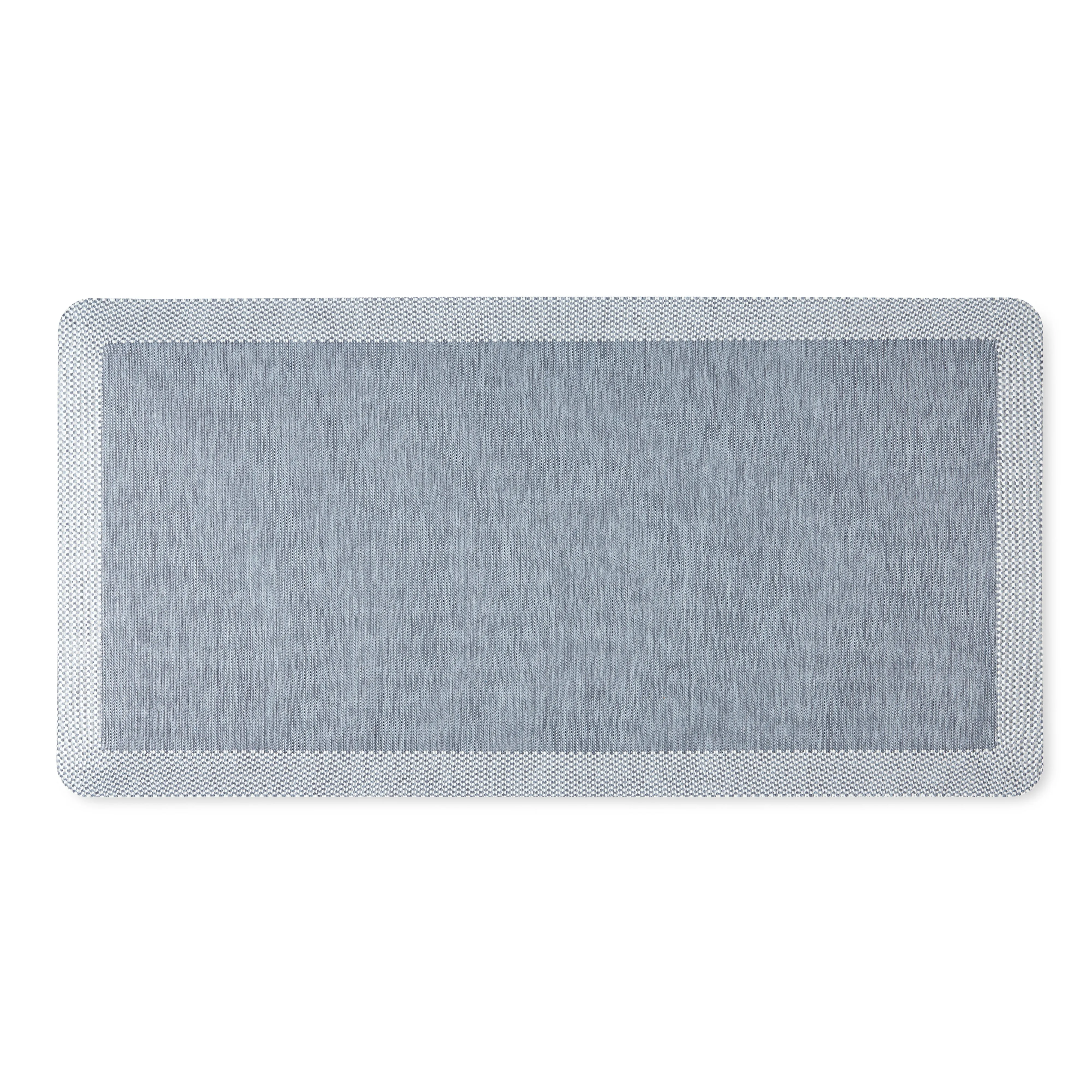 Mira Modern Heathered Blue 19.6 in. x 39 in. Anti-Fatigue Kitchen Mat