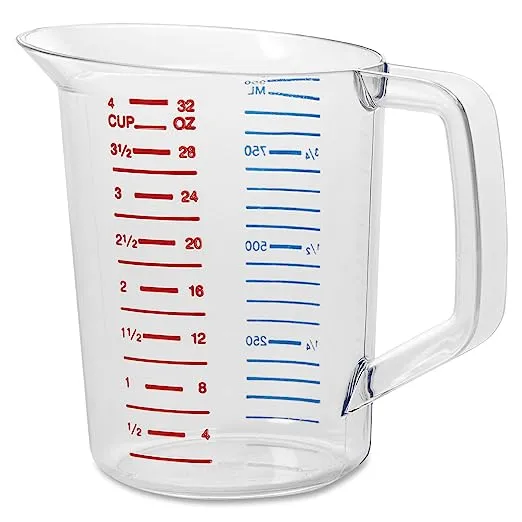 Rubbermaid Commercial Bouncer Clear Measuring Cup 1 Quart