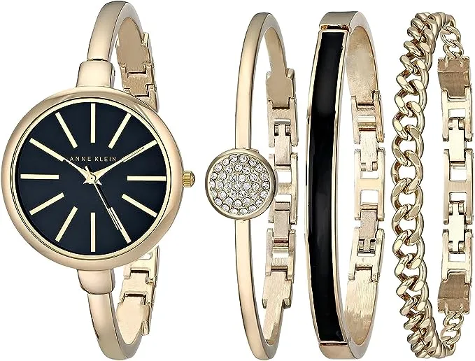 Anne Klein Women's Bangle Watch and Bracelet Set, AK/1470