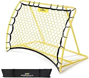 PodiuMax Portable Soccer Trainer, Rebounder Net with Adjustable Angle | Perfect for Team and Solo Training