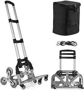 Stair Climbing Hand Truck Heavy-Duty Shopping cart,Heavy-duty Hand Truck Portable Folding Cart for Moving with Universal Wheels and with Removable