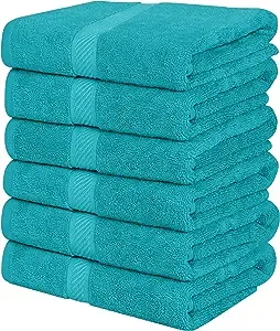 Utopia Towels [6 Pack Bath Towel Set, 100% Ring Spun Cotton (60 x 120 cm) Medium Lightweight and Highly Absorbent Quick Drying Towels, Premium Towels