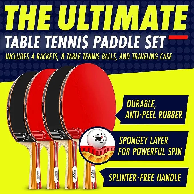 NIBIRU Sport Table Tennis Paddles Set of 2